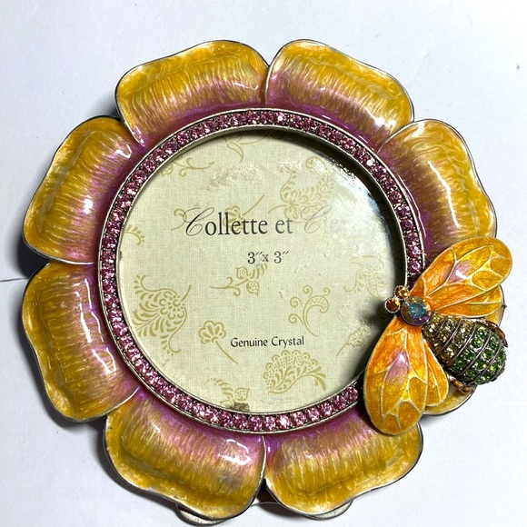Vintage Collette et Cie Honey Bee Photo Frame 3" x 3" - Picture 1 of 7